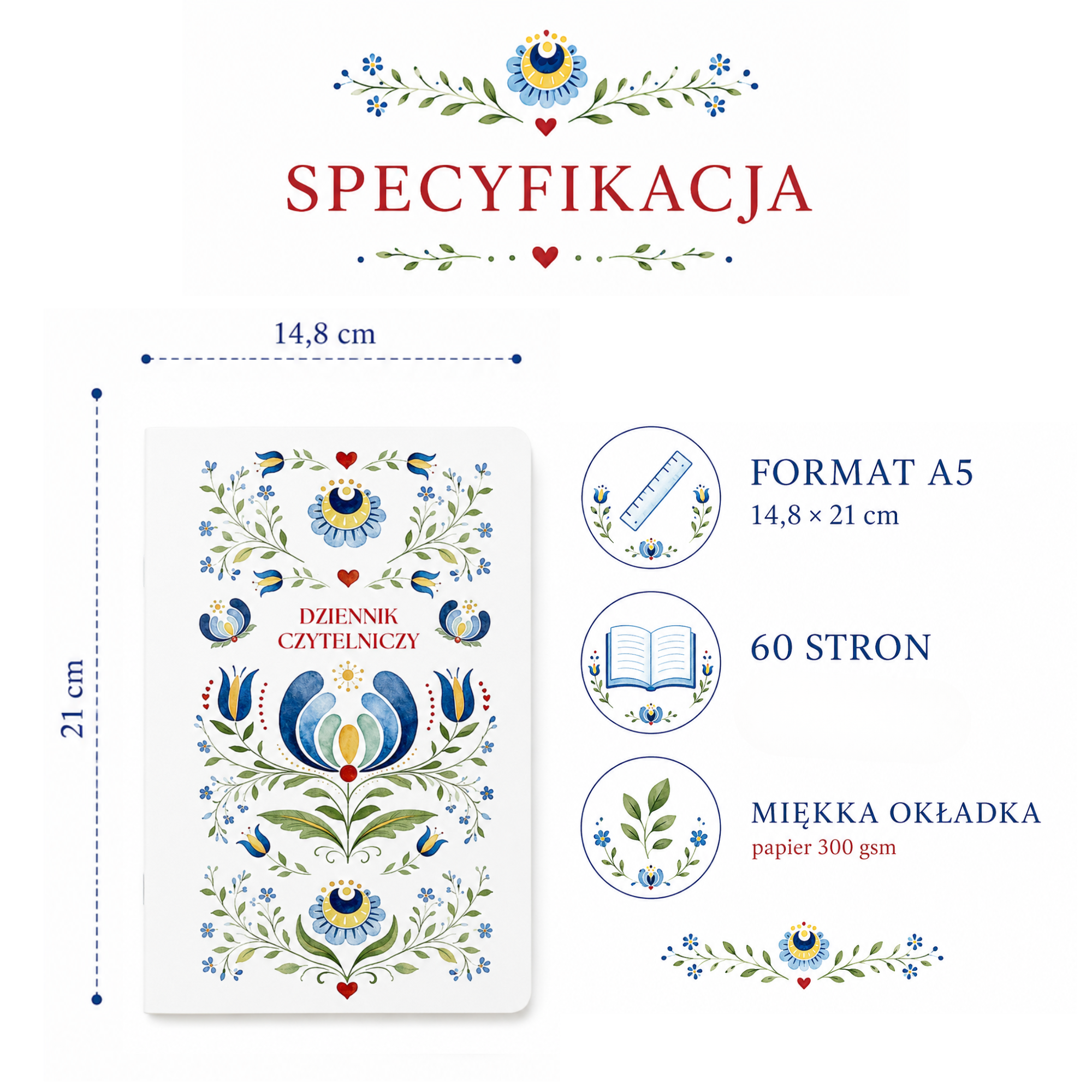 Dziennik Czytelniczy A5 – Notatnik dla Miłośników Książek